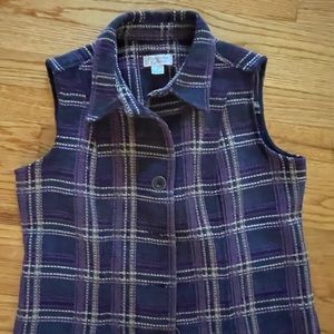 Christopher and Banks Purple Tweed Vest Small‎
